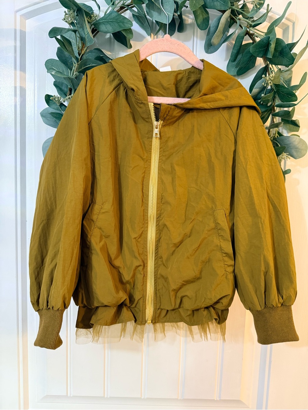 💫2/$25 • Girl’s Hooded Tutu Windbreaker Rain Jacket